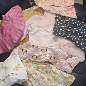 Lot Of Vintage Baby Girl Clothes, 3 Months- 18 Months